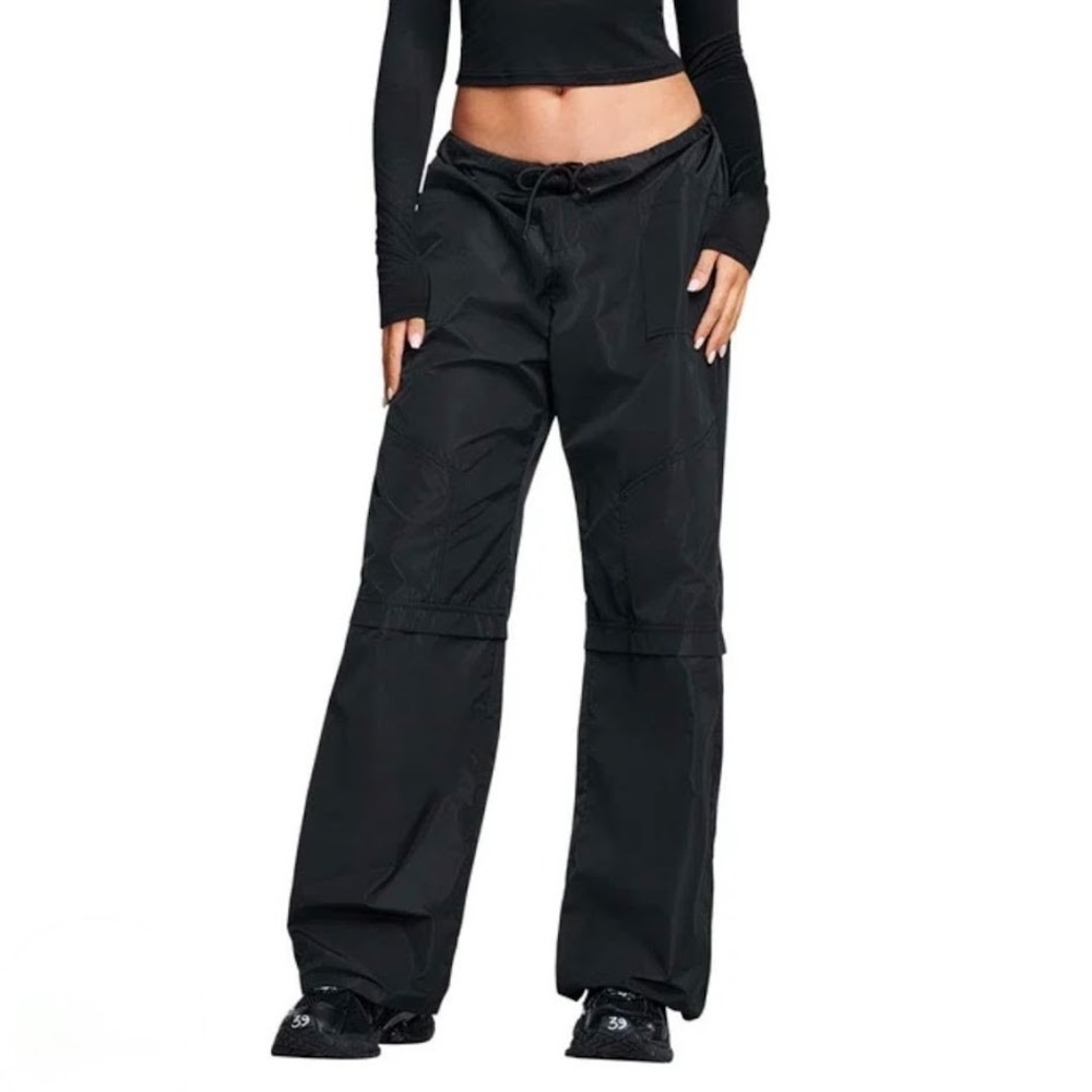 I.AM.GIA Tanza Cargo Pants Size XS Black Wide Leg Drawstring RAVE STREETWEAR